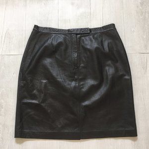 APOSTROPHE Leather Skirt, Size 16